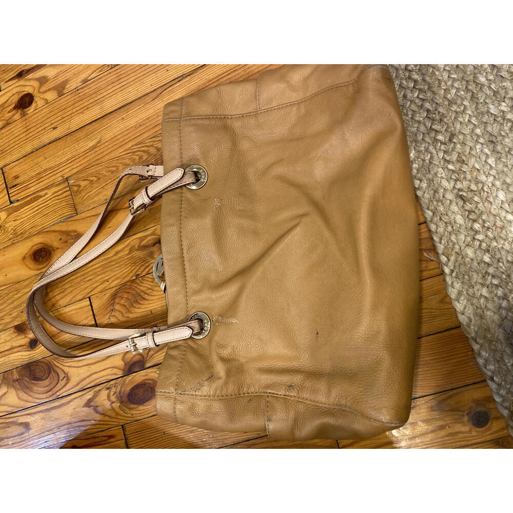 Michael Kors Large Bedford Pebbled Leather Tote Bag - Mustard - Gold Hardware - Picture 7 of 8